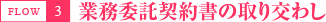 業務委託契約書の取り交わし